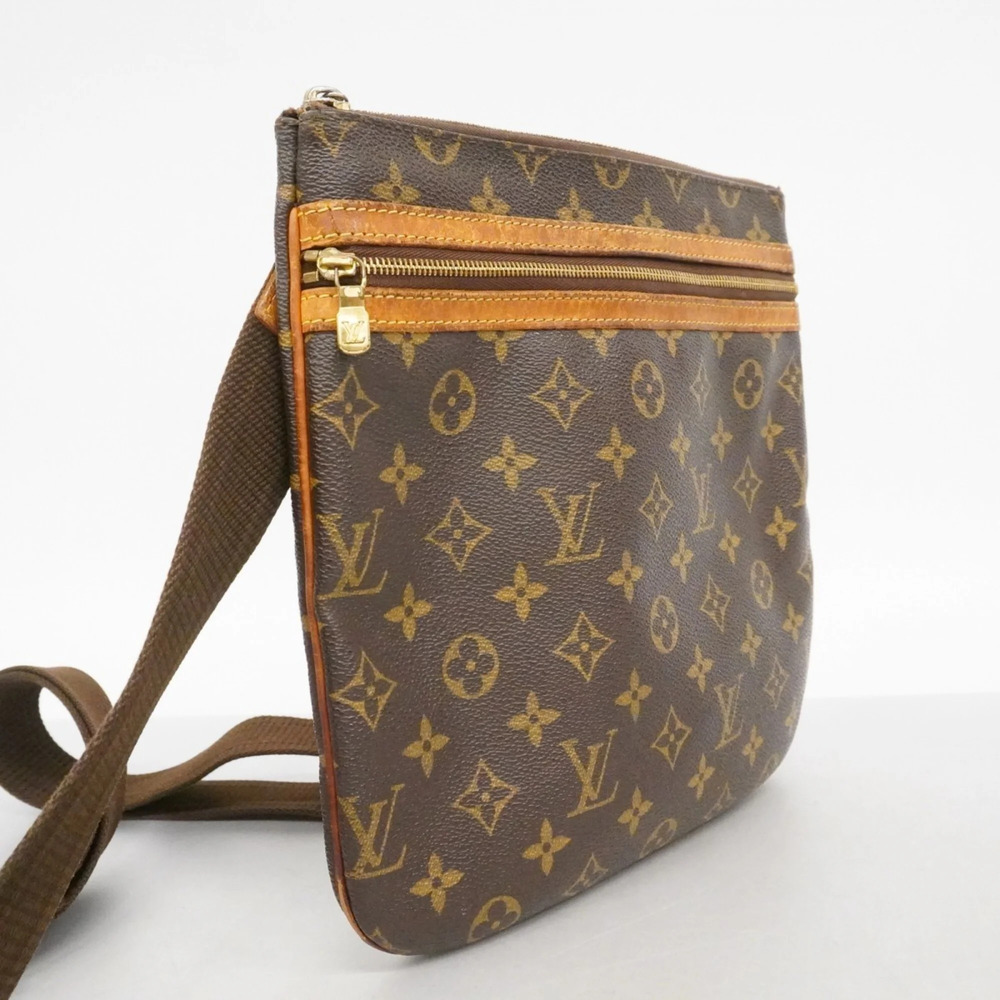 LOUIS VUITTON Authentic Brown Monogram Pochette Shoulder Bag - Picture 2 of 14